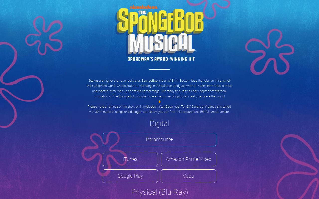 The SpongeBob Musical Live on Stage!